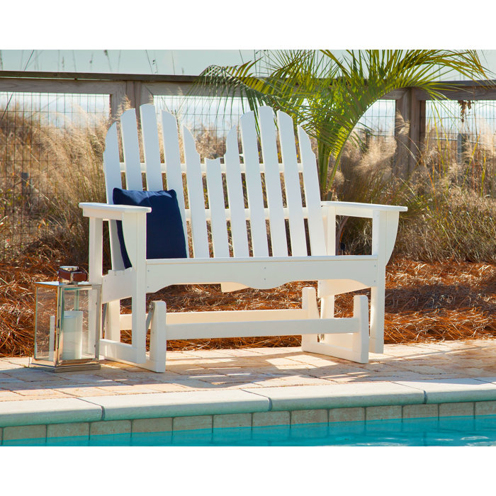 POLYWOOD® Classic Adirondack Glider Bench & Reviews | Wayfair